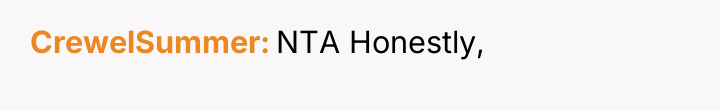 CrewelSummer NTA Honestly,