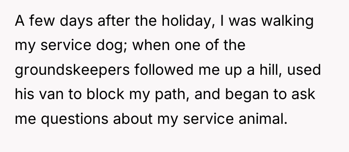 A few days after the holiday, I was walking my...