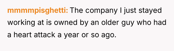 mmmmpisghetti The company I just stayed working at is owned...