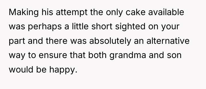 Making his attempt the only cake available was perhaps a...