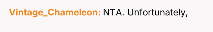 Vintage_Chameleon NTA. Unfortunately,
