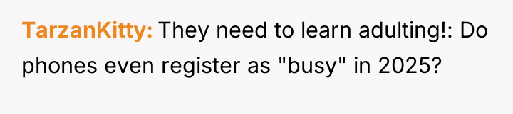 TarzanKitty They need to learn adulting!: Do phones even register...
