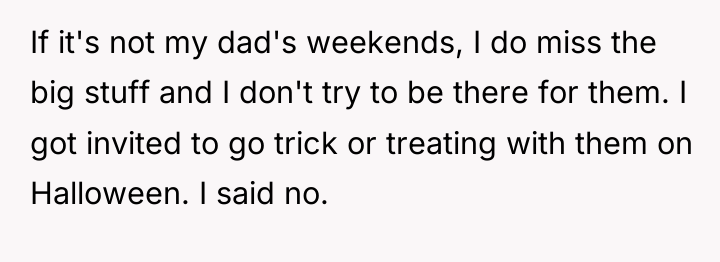If it's not my dad's weekends, I do miss the...