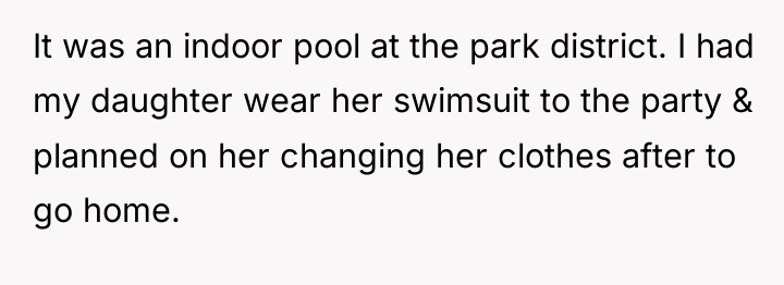 It was an indoor pool at the park district. I...