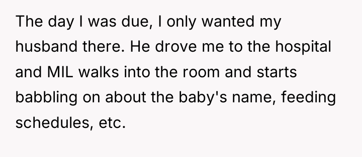 The day I was due, I only wanted my husband...