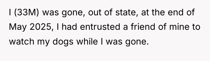 I (33M) was gone, out of state, at the end...