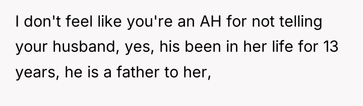 I don't feel like you're an AH for not telling...