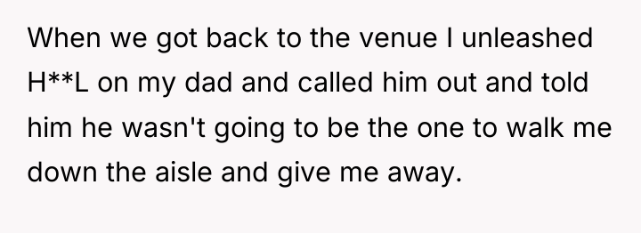 When we got back to the venue I unleashed H**L...