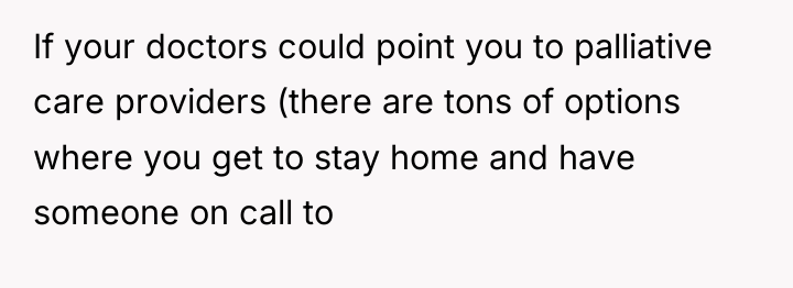 If your doctors could point you to palliative care providers...