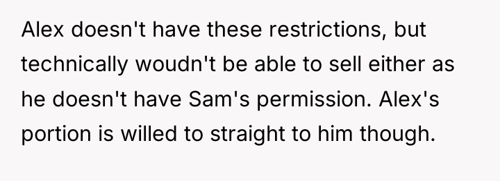 Alex doesn't have these restrictions, but technically woudn't be able...