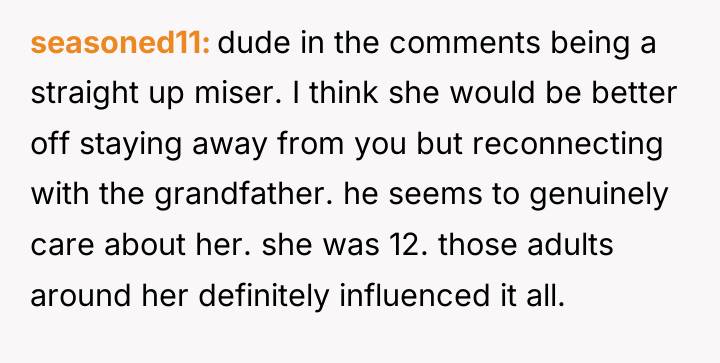 seasoned11 dude in the comments being a straight up miser....