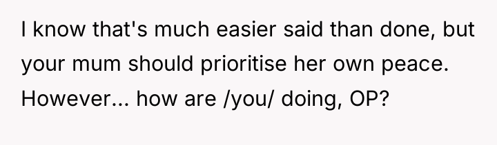 I know that's much easier said than done, but your...