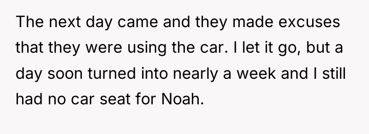 The next day came and they made excuses that they...