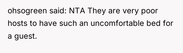 ohsogreen said: NTA They are very poor hosts to have...