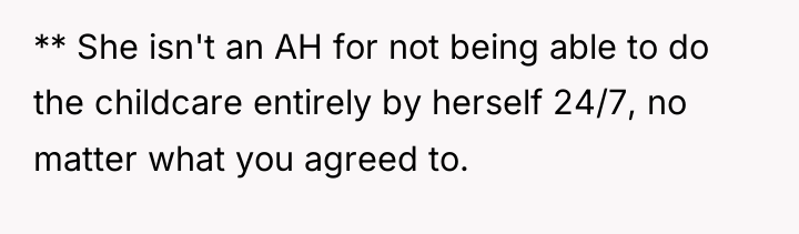 ** She isn't an AH for not being able to...