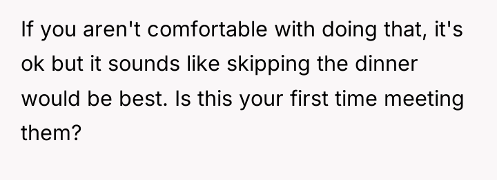 If you aren't comfortable with doing that, it's ok but...