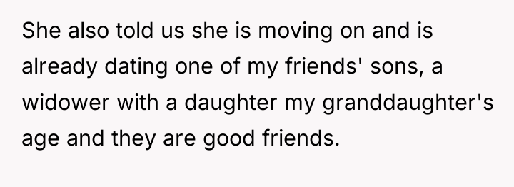 She also told us she is moving on and is...