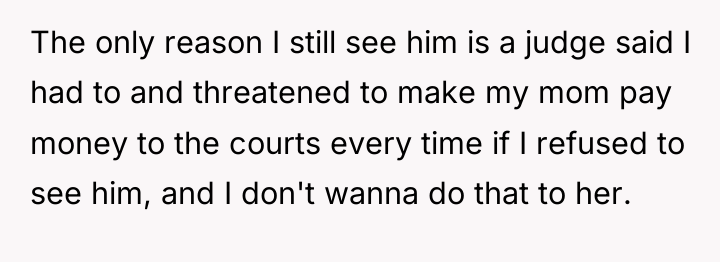 The only reason I still see him is a judge...
