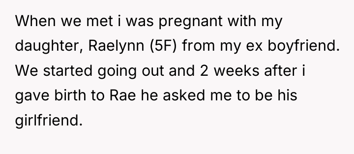 When we met i was pregnant with my daughter, Raelynn...