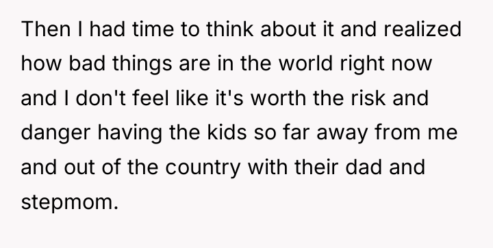 Then I had time to think about it and realized...