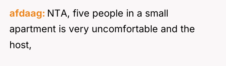 afdaag NTA, five people in a small apartment is very...