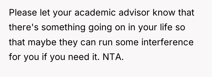 Please let your academic advisor know that there's something going...