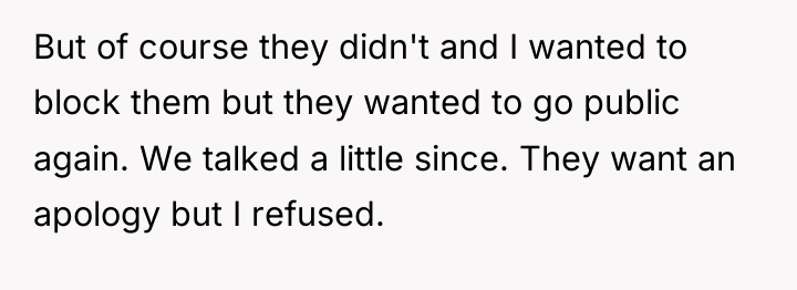 But of course they didn't and I wanted to block...