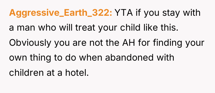 Aggressive_Earth_322 YTA if you stay with a man who will...