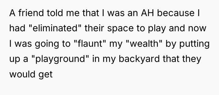 A friend told me that I was an AH because...