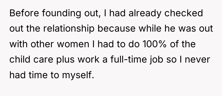 Before founding out, I had already checked out the relationship...