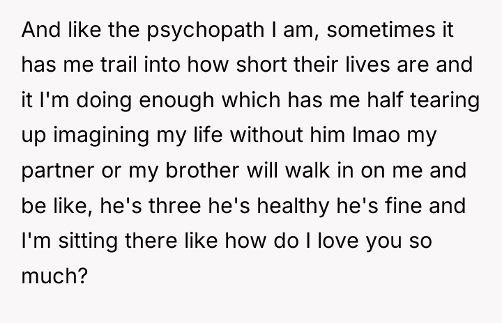 And like the psychopath I am, sometimes it has me...