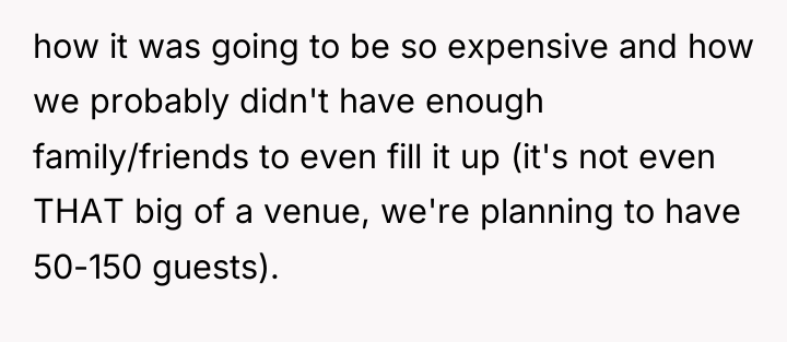 how it was going to be so expensive and how...