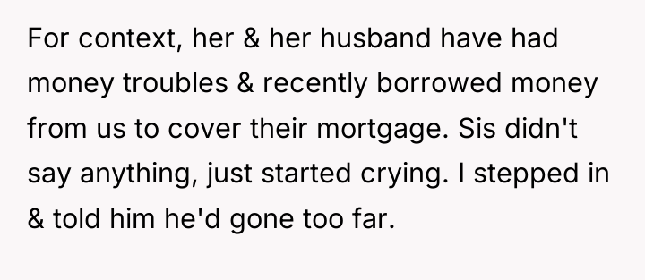 For context, her & her husband have had money troubles...