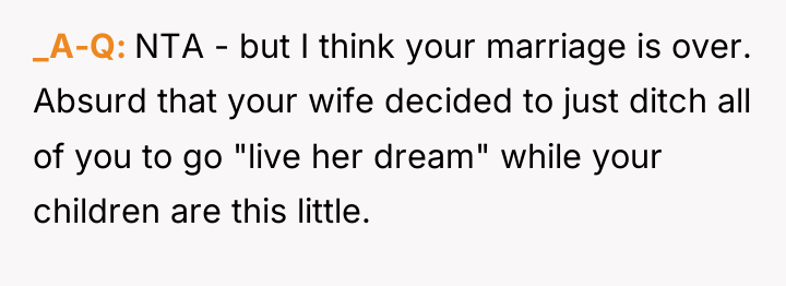_A-Q NTA - but I think your marriage is over....