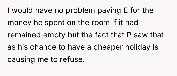 I would have no problem paying E for the money...