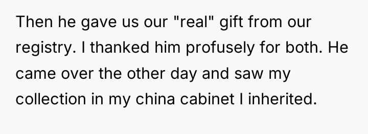 Then he gave us our "real" gift from our registry....