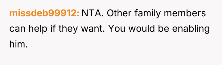 missdeb99912 NTA. Other family members can help if they want....