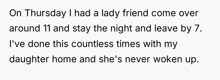 On Thursday I had a lady friend come over around...