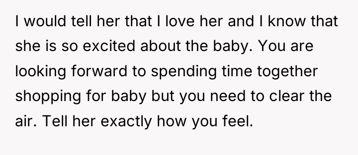I would tell her that I love her and I...