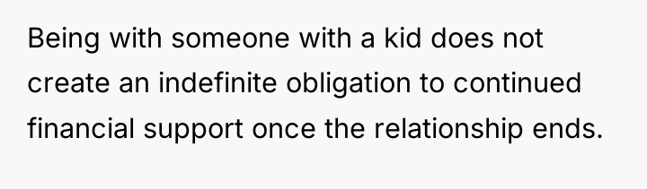 Being with someone with a kid does not create an...