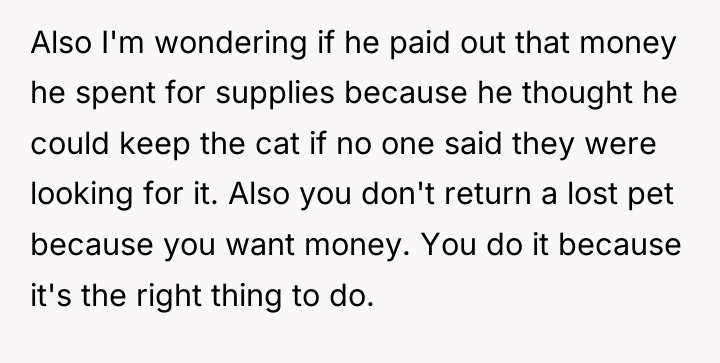 Also I'm wondering if he paid out that money he...