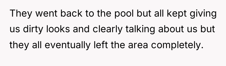 They went back to the pool but all kept giving...