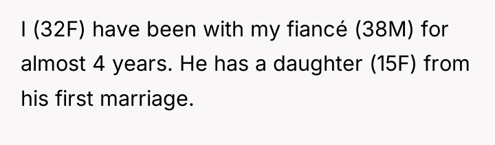 I (32F) have been with my fiancé (38M) for almost...