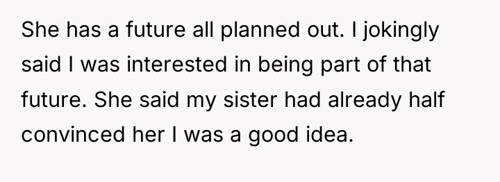 She has a future all planned out. I jokingly said...