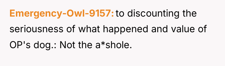 Emergency-Owl-9157 to discounting the seriousness of what happened and value...