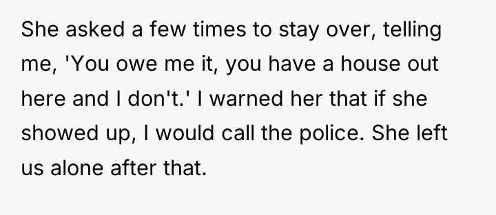 She asked a few times to stay over, telling me,...