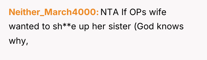 Neither_March4000 NTA If OPs wife wanted to sh**e up her...