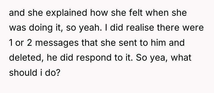 and she explained how she felt when she was doing...