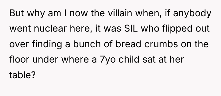 But why am I now the villain when, if anybody...