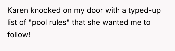 Karen knocked on my door with a typed-up list of...
